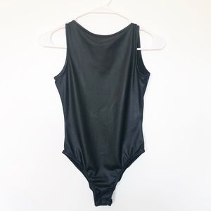 Faux Leather Bodysuit